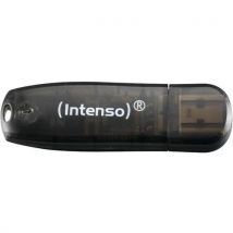 Rainbow line usb 2.0 stick - 16 gb black - intenso