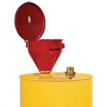 Safety drum funnel diameter 273 red - flame arrester 16 cm