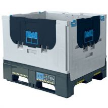 Black and grey folding pallet container