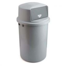 Bin with lid 126l swing flap grey