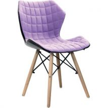 Lightweight fabric chair - contemporary beech legs - purple