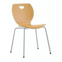 Beech laminate wood bistro chair