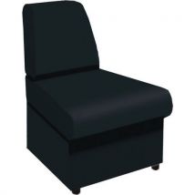 Modular low back sofa chair - convex - black
