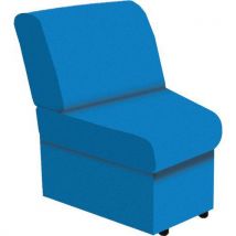 Modular low back sofa chair - concave - blue