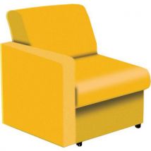 Modular low back sofa chair - right hand arm - yellow