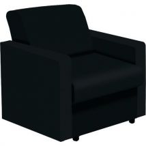 Modular low back armchair - black