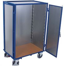 Trolley w. Sheet metal walls+hinged doors - 500kg sw-800.448