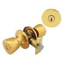 Touchpoint hotel door knobset entrance polished brass