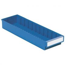 Pack of 15 blue shelving bins hxwxd 82x186x600mm