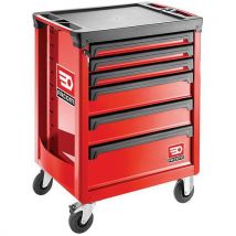 Roll m3 toolbox trolley 6 drawers red - facom