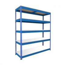 Rapid 1 hd 1980hx1525wx380d blue 5 melamine shelves