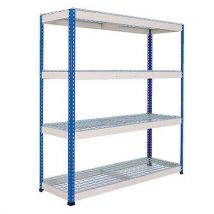 Rapid 1 1980hx1830wx610mmd blue/grey 4 wire deck shelves