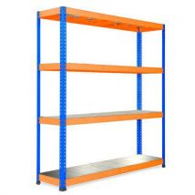 Rapid 1 hd 1980hx1830wx455d blue/orange 5 galvanised shelves