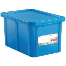 Stacking container haccp blue 55l 595x395x320 + c ouvercle - pp -