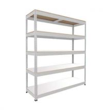 Rapid 1 1980hx1525wx760mmd galvanised 5 melamine shelves