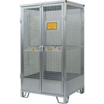 Galvanised gas cylinder cage - 9 to12 cylinders - justrite