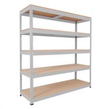 Rapid1 hd 2440hx1220wx1220mmd light grey 5 chipboard shelves