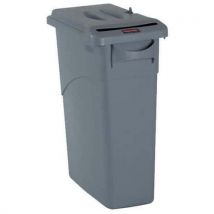 Grey Slim Jim Confidential Container With Lid 87 L by Rubbermaid