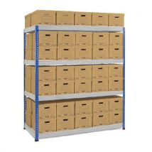 Rapid 1 archive storage unit - blue/grey - 70 brown boxes
