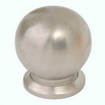Turned ball cabinet knob 30mm 304 satin stainless steel