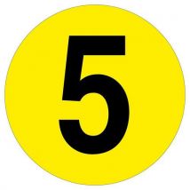 Circular floor marker message: 5 model: digit