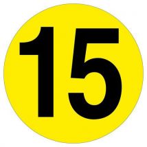 Circular floor marker message: 15 model: digit