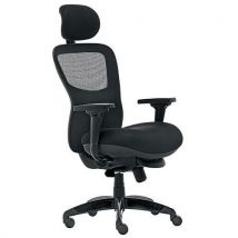 Athos ergonomic office chair with headrest - black