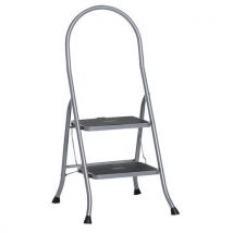 2-step chrome stepladder