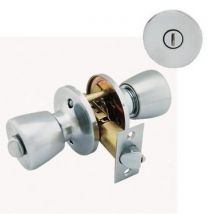 Touchpoint hotel door knobset bathroom satin chrome