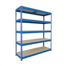 Rapid 1 1980hx1525wx610d blue 5 chipboard shelves