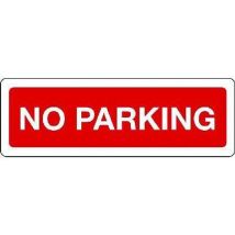 Self adhesive vinyl no parking sign hxw 100x300mm