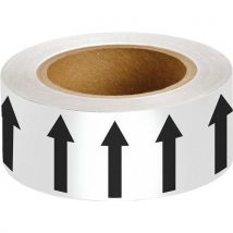 Pipe marking tape black and white with arrows