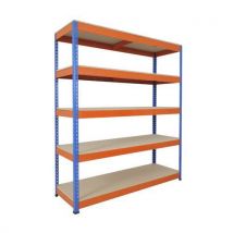 Rapid 1 2440hx1525wx380d blue/orange 5 chipboard shelves
