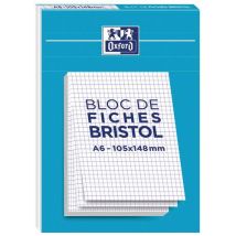 A6 pad of unpunched cards 5x5 sq. white - oxford