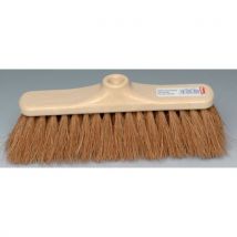 Broom with coconut fibre bristles composite mounting and threaded hole _710103