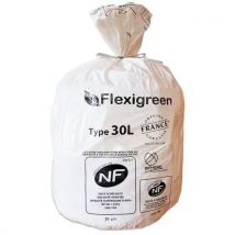 Recyclable bin bag - food waste - 30 l - white