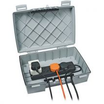 Outdoor ip55 power enclosure with 4 gang 13a socket strip