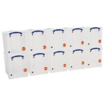 19 L clear really useful box pack of 10