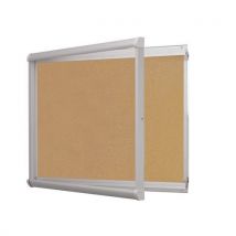 Stylish display cabinet with cork back - 4 sheets