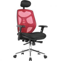 Red polaris high mesh back managers chair with headrest