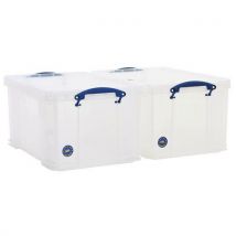 48 L clear really useful clip lock box