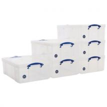 50 L clear really useful box pack of 6