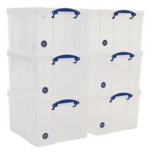 42 L clear really useful box pack of 6