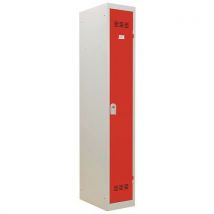 1-column clean industry locker with keys 300 mm red