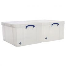 145 L clear really useful box pack of 2