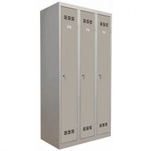 3-column clean industry locker with keys 300 mm grey