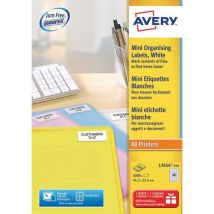 Pack of 4000 white laser labels 45.7x25.4 mm