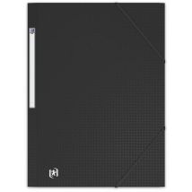Oxford memphis elasticated folder a4 pp black