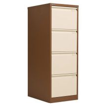 Bisley 4 drawer filing cabinet with flush front coffee cream