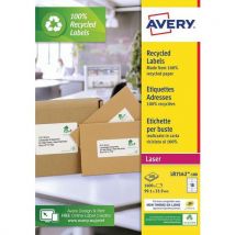 Pack of 1600 laser labels 99.1x33.9 mm recycled